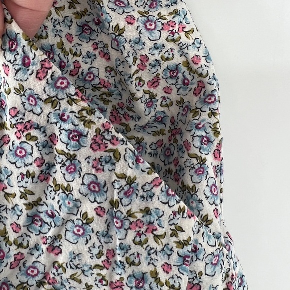 Shabby Chic Medium Floral Flowy Lined Cotton Mini Casual Comfy Stretch Skirt - Picture 3 of 11